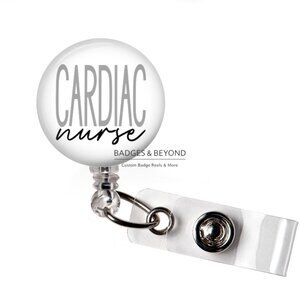 ❤️🩺 Cardiac Nurse Badge Reel | Heart RN Retractable ID Name Tag Holder